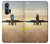 S3837 飛行機離陸日の出 Airplane Take off Sunrise Motorola Edge+ バックケース、フリップケース・カバー