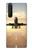 S3837 飛行機離陸日の出 Airplane Take off Sunrise Sony Xperia 1 III バックケース、フリップケース・カバー
