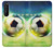 S3844 輝くサッカー サッカーボール Glowing Football Soccer Ball Sony Xperia 1 II バックケース、フリップケース・カバー