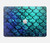 S3047 緑人魚のスケール Green Mermaid Fish Scale MacBook Pro 14 M1,M2,M3 (2021,2023) - A2442, A2779, A2992, A2918 ケース・カバー