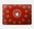 S3355 赤バンダナパターン Bandana Red Pattern MacBook Pro 16 M1,M2,M3,M4 (2021,2024) - A3403, A3186, A2991, A2780, A2485 ケース・カバー