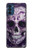 S3582 紫の頭蓋骨 Purple Sugar Skull Motorola Moto G41 バックケース、フリップケース・カバー