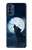 S3693 グリムホワイトウルフ満月 Grim White Wolf Full Moon Motorola Moto G41 バックケース、フリップケース・カバー
