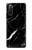 S2895 ブラックマーブルグラフィックプリント Black Marble Graphic Printed Sony Xperia 10 III Lite バックケース、フリップケース・カバー