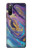 S3676 カラフルな抽象的な大理石の石 Colorful Abstract Marble Stone Sony Xperia 10 III Lite バックケース、フリップケース・カバー