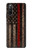 S3804 消防士メタルレッドラインフラググラフィック Fire Fighter Metal Red Line Flag Graphic Sony Xperia 10 III Lite バックケース、フリップケース・カバー
