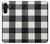 S2842 ブラックとホワイトバッファローチェック柄 Black and White Buffalo Check Pattern Samsung Galaxy A13 4G バックケース、フリップケース・カバー