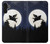 S3289 飛豚 満月 Flying Pig Full Moon Night Samsung Galaxy A13 4G バックケース、フリップケース・カバー