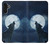 S3693 グリムホワイトウルフ満月 Grim White Wolf Full Moon Samsung Galaxy A13 4G バックケース、フリップケース・カバー