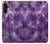 S3713 パープルクォーツアメジストグラフィックプリント Purple Quartz Amethyst Graphic Printed Samsung Galaxy A13 4G バックケース、フリップケース・カバー