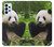 S1073 パンダは食べるのが楽しみ Panda Enjoy Eating Samsung Galaxy A23 バックケース、フリップケース・カバー