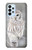 S1566 白フクロウ シロフクロウ Snowy Owl White Owl Samsung Galaxy A23 バックケース、フリップケース・カバー