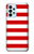 S2364 赤と白のストライプ Red and White Striped Samsung Galaxy A23 バックケース、フリップケース・カバー