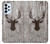 S2505 トナカイ古い木材グラフィックプリント Reindeer Head Old Wood Texture Graphic Printed Samsung Galaxy A23 バックケース、フリップケース・カバー