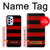 S2638 黒と赤のストライプ Black and Red Striped Samsung Galaxy A23 バックケース、フリップケース・カバー