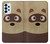 S2825 かわいいアライグマ Cute Cartoon Raccoon Samsung Galaxy A23 バックケース、フリップケース・カバー