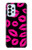 S2933 ピンクの唇のキス Pink Lips Kisses on Black Samsung Galaxy A23 バックケース、フリップケース・カバー