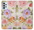 S3035 花 Sweet Flower Painting Samsung Galaxy A23 バックケース、フリップケース・カバー