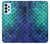 S3047 緑人魚のスケール Green Mermaid Fish Scale Samsung Galaxy A23 バックケース、フリップケース・カバー