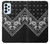 S3363 黒バンダナ Bandana Black Pattern Samsung Galaxy A23 バックケース、フリップケース・カバー