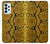 S3365 黄パイソンの皮膚 グラフィックプリント Yellow Python Skin Graphic Print Samsung Galaxy A23 バックケース、フリップケース・カバー