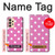 S2358 ピンクの水玉 Pink Polka Dots Samsung Galaxy A33 5G バックケース、フリップケース・カバー