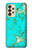 S2377 ターコイズの宝石用原石のグラフィックプリント Turquoise Gemstone Texture Graphic Printed Samsung Galaxy A33 5G バックケース、フリップケース・カバー