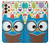 S2521 可愛いオタクフクロウ漫画 Cute Nerd Owl Cartoon Samsung Galaxy A33 5G バックケース、フリップケース・カバー