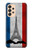 S2859 ヴィンテージフランスの旗エッフェル塔 Vintage France Flag Eiffel Tower Samsung Galaxy A33 5G バックケース、フリップケース・カバー