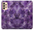 S3713 パープルクォーツアメジストグラフィックプリント Purple Quartz Amethyst Graphic Printed Samsung Galaxy A33 5G バックケース、フリップケース・カバー