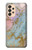 S3717 ローズゴールドブルーパステル大理石グラフィックプリント Rose Gold Blue Pastel Marble Graphic Printed Samsung Galaxy A33 5G バックケース、フリップケース・カバー