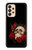 S3753 ダークゴシックゴススカルローズ Dark Gothic Goth Skull Roses Samsung Galaxy A33 5G バックケース、フリップケース・カバー