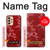 S3817 赤い花の桜のパターン Red Floral Cherry blossom Pattern Samsung Galaxy A33 5G バックケース、フリップケース・カバー