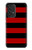 S2638 黒と赤のストライプ Black and Red Striped Samsung Galaxy A53 5G バックケース、フリップケース・カバー