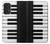 S3078 黒と白のピアノキーボード Black and White Piano Keyboard Samsung Galaxy A53 5G バックケース、フリップケース・カバー