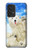 S3794 北極シロクマはシールに恋するペイント Arctic Polar Bear and Seal Paint Samsung Galaxy A53 5G バックケース、フリップケース・カバー