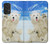 S3794 北極シロクマはシールに恋するペイント Arctic Polar Bear and Seal Paint Samsung Galaxy A53 5G バックケース、フリップケース・カバー