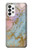 S3717 ローズゴールドブルーパステル大理石グラフィックプリント Rose Gold Blue Pastel Marble Graphic Printed Samsung Galaxy A73 5G バックケース、フリップケース・カバー