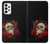 S3753 ダークゴシックゴススカルローズ Dark Gothic Goth Skull Roses Samsung Galaxy A73 5G バックケース、フリップケース・カバー