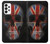 S3848 イギリスの旗の頭蓋骨 United Kingdom Flag Skull Samsung Galaxy A73 5G バックケース、フリップケース・カバー