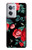 S3112 黒バラ パターン Rose Floral Pattern Black OnePlus Nord CE 2 5G バックケース、フリップケース・カバー