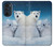 S0285 北極熊 北極 Polar Bear Family Arctic Motorola Edge 30 Pro バックケース、フリップケース・カバー