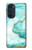S3399 緑の大理石のグラフィックプリント Green Marble Graphic Print Motorola Edge 30 Pro バックケース、フリップケース・カバー