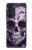 S3582 紫の頭蓋骨 Purple Sugar Skull Motorola Edge 30 Pro バックケース、フリップケース・カバー