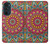 S3694 ヒッピーアートパターン Hippie Art Pattern Motorola Edge 30 Pro バックケース、フリップケース・カバー