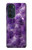 S3713 パープルクォーツアメジストグラフィックプリント Purple Quartz Amethyst Graphic Printed Motorola Edge 30 Pro バックケース、フリップケース・カバー