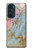 S3717 ローズゴールドブルーパステル大理石グラフィックプリント Rose Gold Blue Pastel Marble Graphic Printed Motorola Edge 30 Pro バックケース、フリップケース・カバー