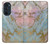 S3717 ローズゴールドブルーパステル大理石グラフィックプリント Rose Gold Blue Pastel Marble Graphic Printed Motorola Edge 30 Pro バックケース、フリップケース・カバー