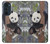 S3793 かわいい赤ちゃん雪パンダのペイント Cute Baby Panda Snow Painting Motorola Edge 30 Pro バックケース、フリップケース・カバー