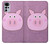 S3269 豚の漫画 Pig Cartoon Motorola Moto G22 バックケース、フリップケース・カバー